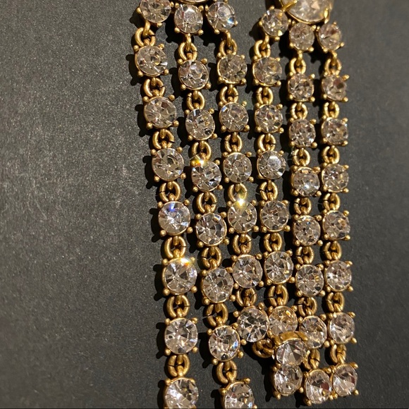 SOLD J.Crew Crystal Fringe Statement Earrings - Picture 9 of 9